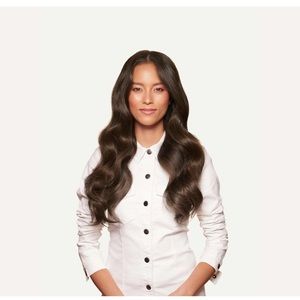 20” Cool Brown Clip In Luxy Remy Hair Extensions